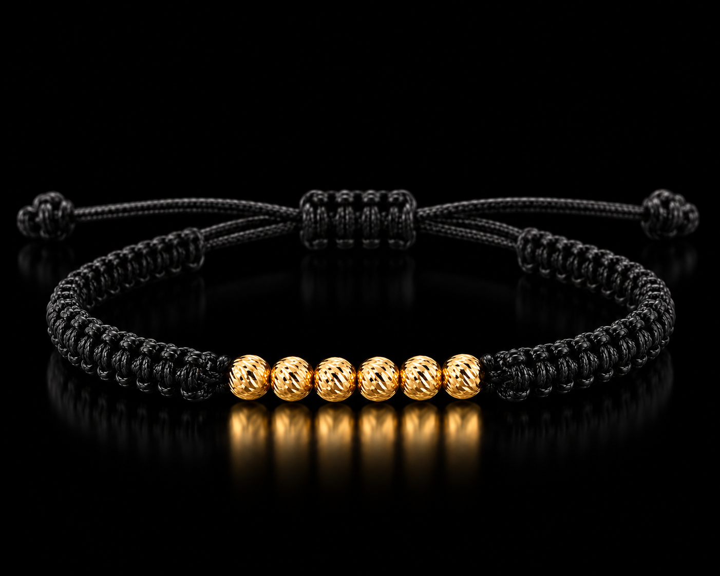 Pulsera tejida oro 18k balin #3